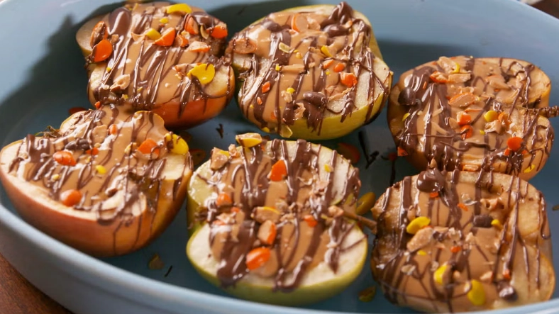 healthy apple peanut butter