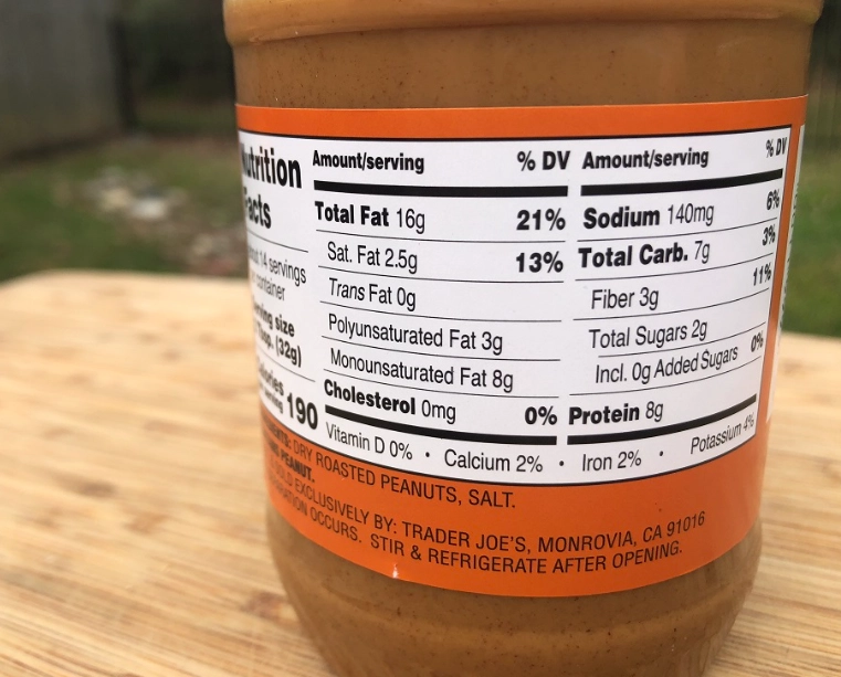peanut butter protein content