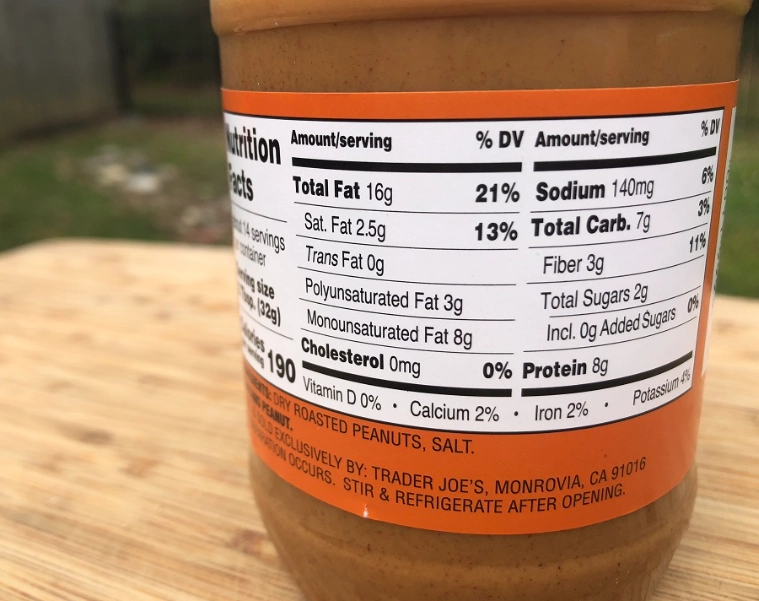 is peanut butter high in calories