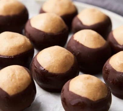 peanut butter balls chocolate