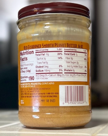 peanut butter nutrition facts