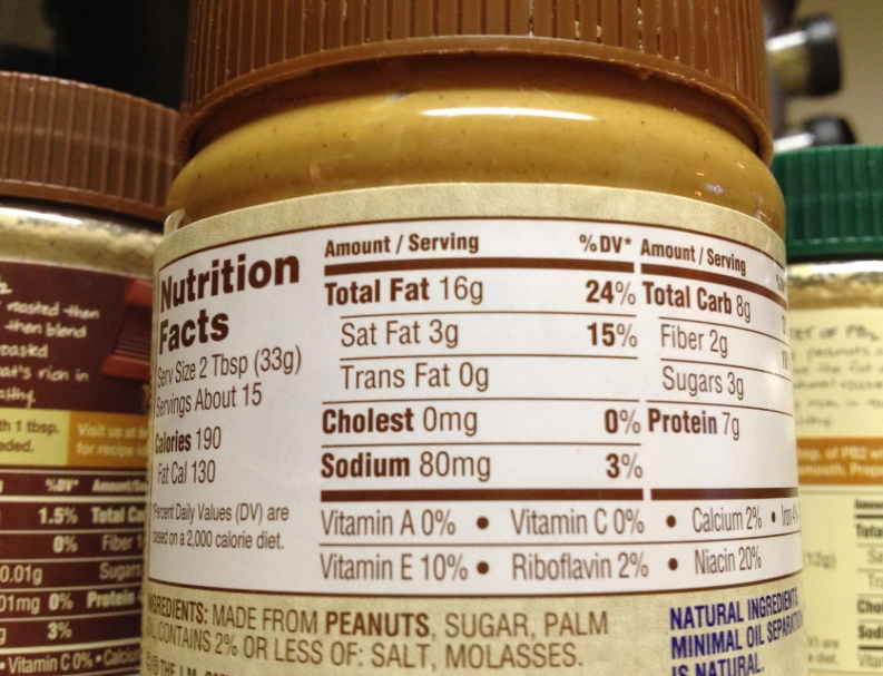 peanut butter calories