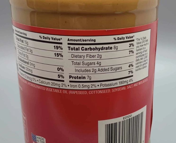 calories in 2 tbsp peanut butter