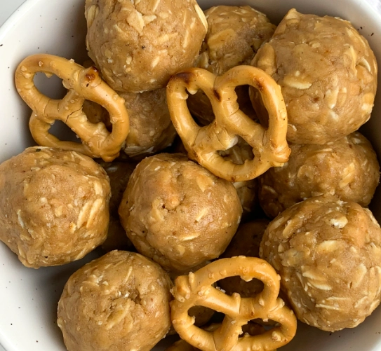 pretzels and peanut butter