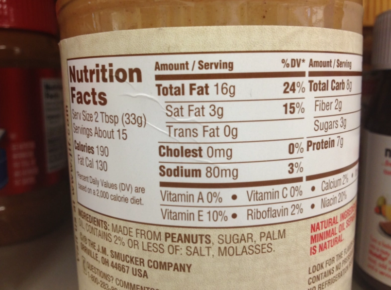 peanut butter calories per serving peanut butter calories per serving